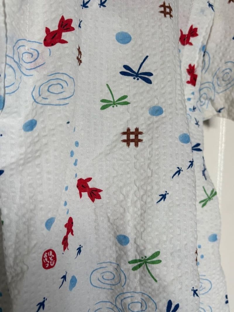 Miki House Hot Biscuits Baby Jinbei Romper Goldfish Dragonfly Print White 60-70 — photo 4