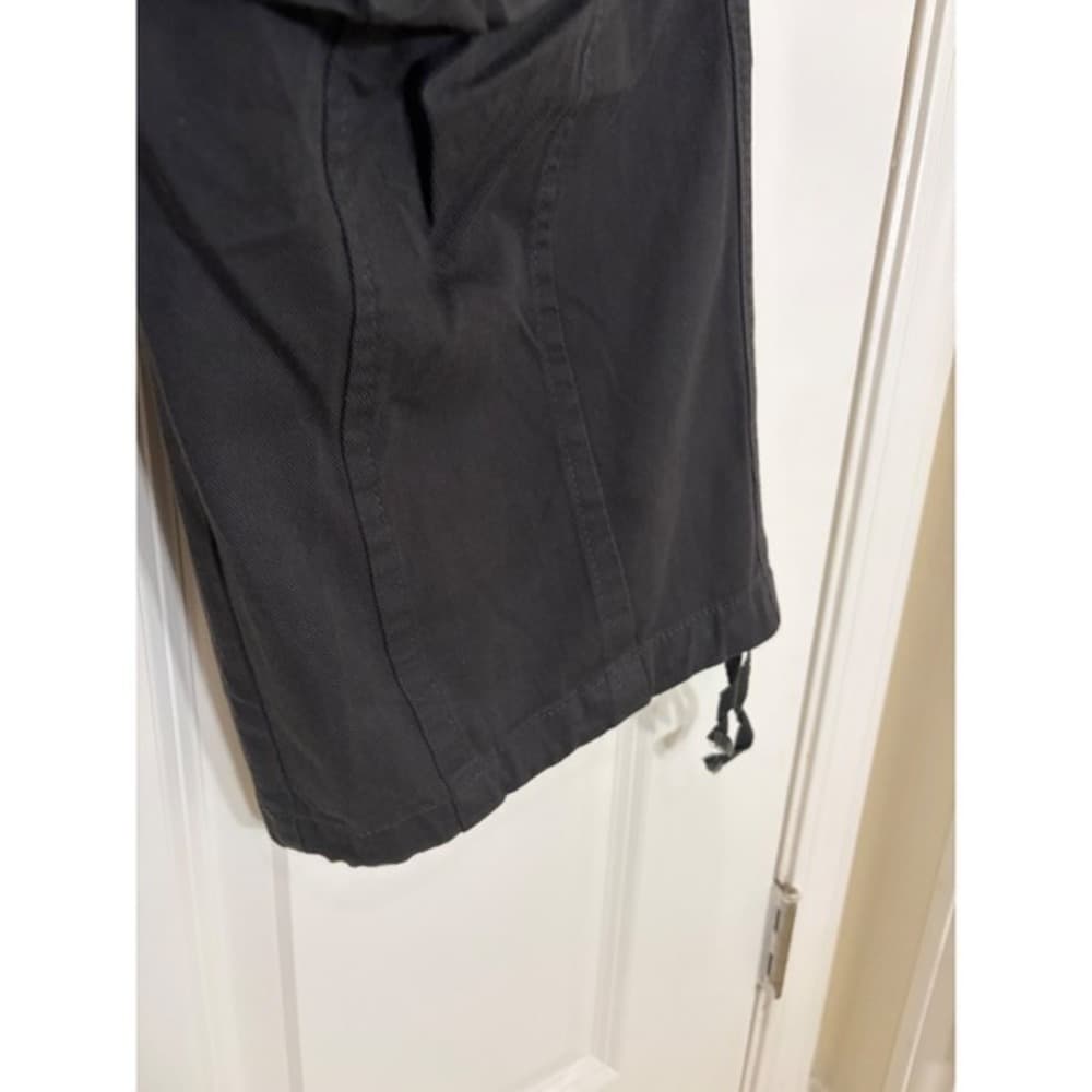 PMGO Mens Cargo Pants Black Drawstring Waist Multiple Pockets Size Large — photo 4