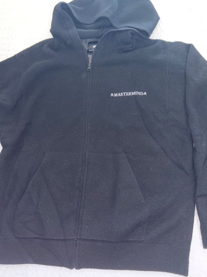 Vans Vault x Mastermind World Knit Full Zip Hoodie Black Skull Crossbones M — photo 1
