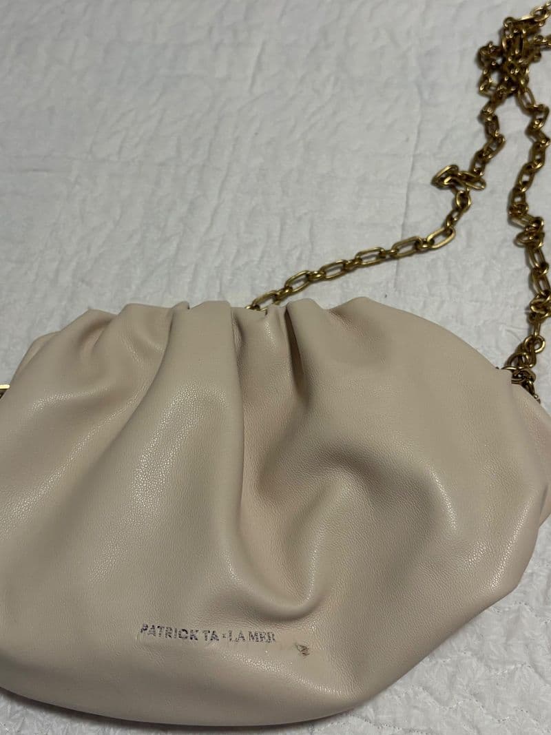 Patrick Ta x La Mer Cream Pouch Bag Gold Chain Strap Cloud Clutch Crossbody — photo 1