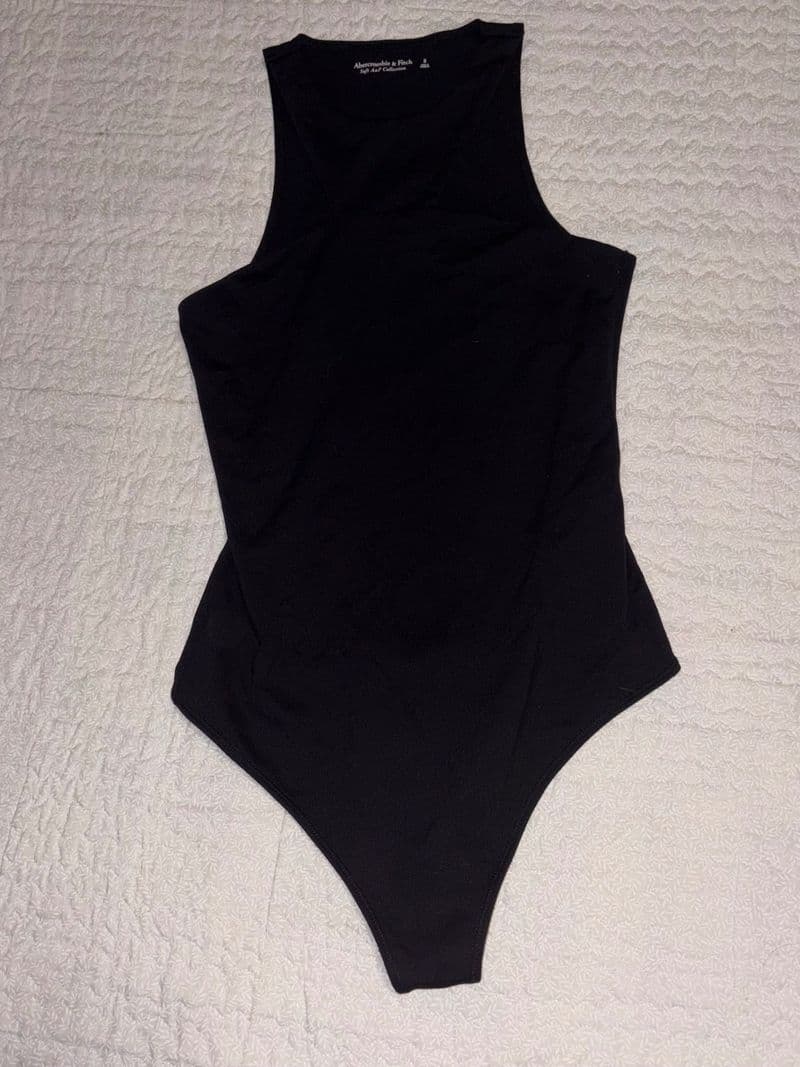 Abercrombie & Fitch Soft A&F Collection Black High Neck Bodysuit Small — photo 1