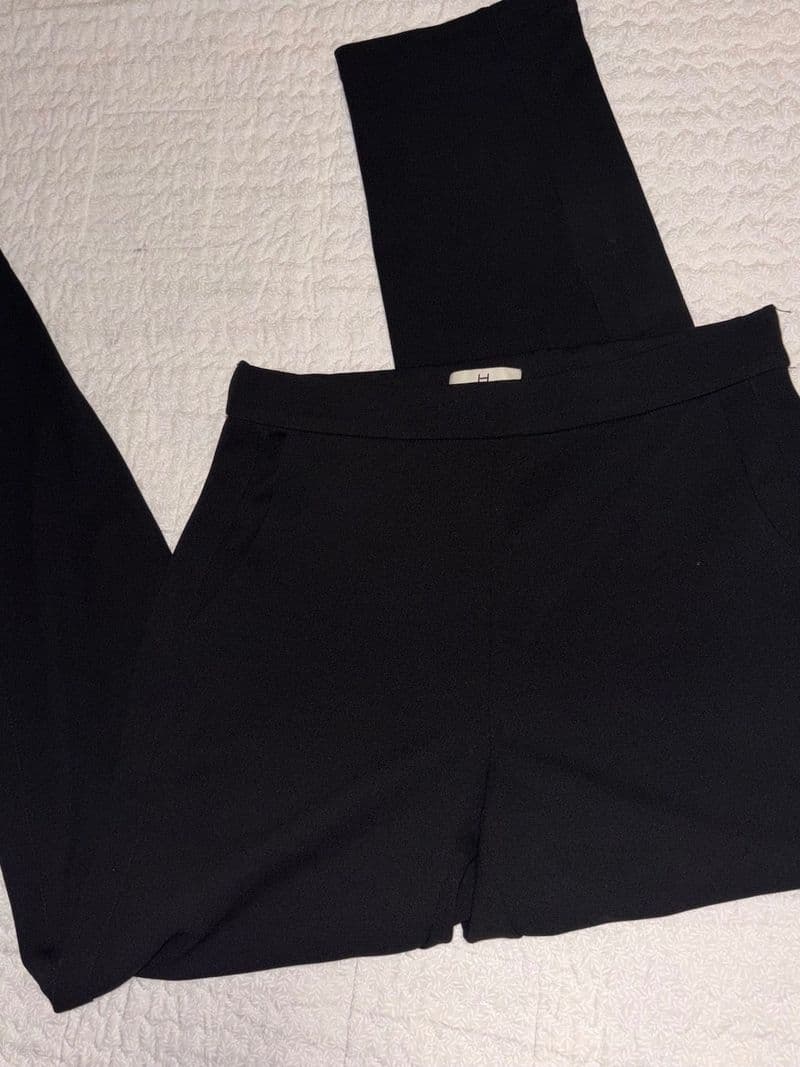 Halston Womens Black Stretch Pull On Slim Leg Trousers Dress Pants Size XS — photo 1