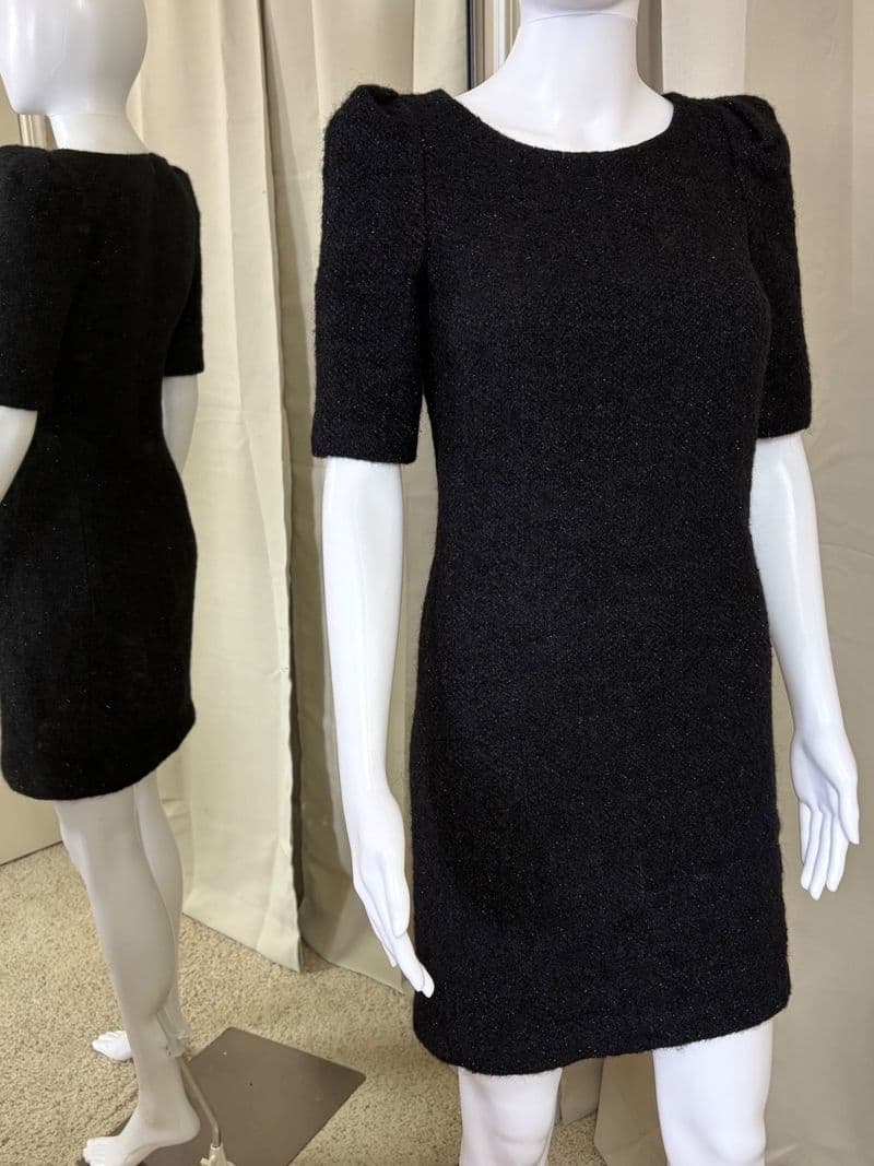Paul Smith Black Label Italian Cloth Mohair Alpaca Shimmer Dress Black Size 40 — photo 1