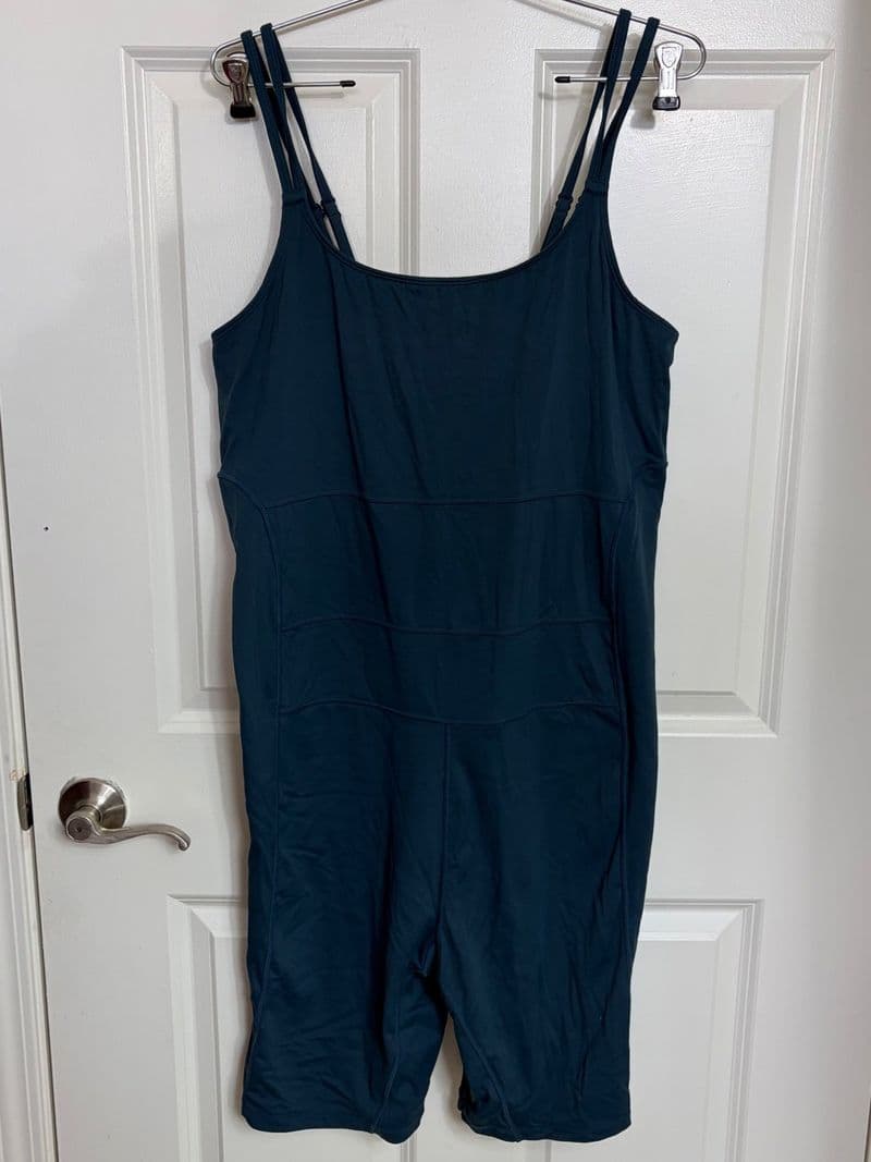 Universal Standard Game US Bodysuit Teal Blue Double Strap Active Romper Large — photo 1