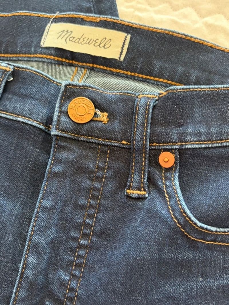 Madewell 9 High-Rise Skinny Jeans Dark Indigo Blue Denim 26 — photo 1