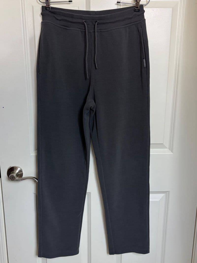 Eddie Bauer Lounge Mens Small Waffle Knit Joggers Gray Drawstring Sweatpants — photo 1