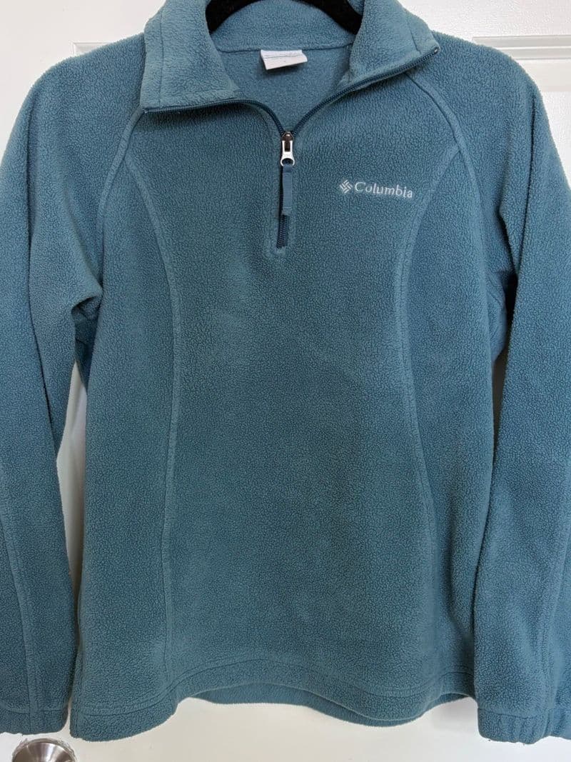 Columbia Womens Glacial IV 1/4 Zip Fleece Pullover Blue Teal Small — photo 1
