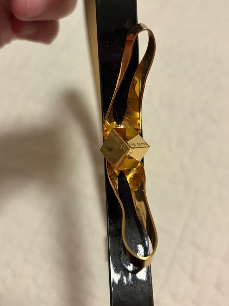 Ted Baker London Black Patent Leather Skinny Bow Belt Gold Buckle Size S CA25459 — photo 1