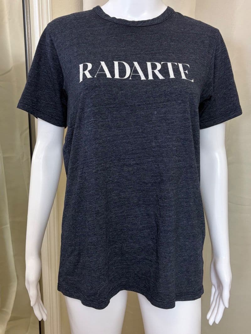 Rodarte Radarte Graphic T-Shirt Navy Blue Heathered Tri-Blend Medium Made in USA — photo 1