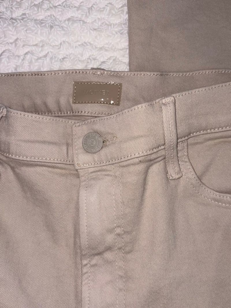 Mother The Hustler Flood Jeans Feather Grey High Rise Flare Size 31 — photo 1