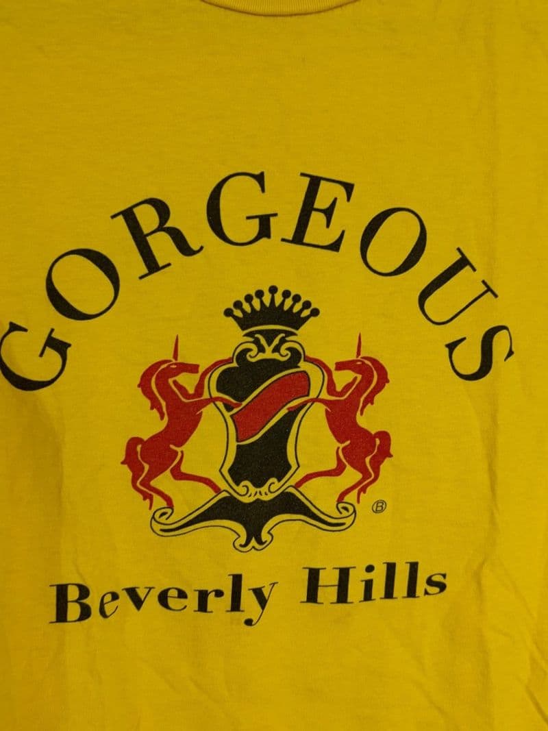 Brian Lichtenberg Gorgeous Beverly Hills Graphic Tee Yellow Short Sleeve Small — photo 1