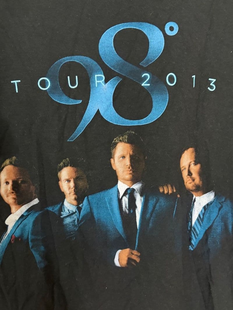 98 Degrees The Package Tour 2013 Concert T-Shirt Black Tultex Large Mens — photo 3