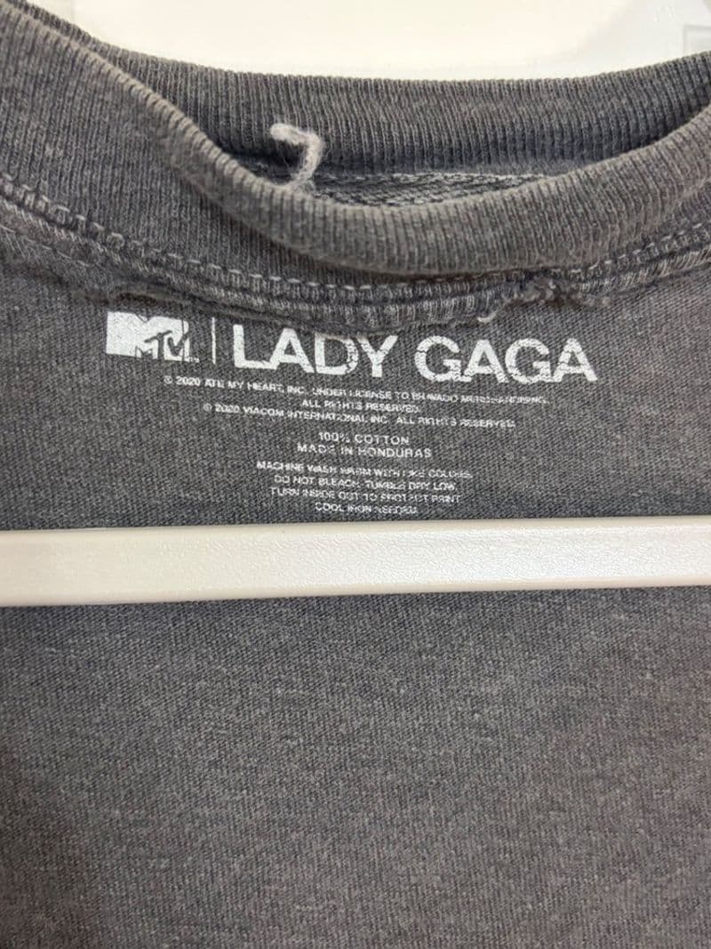 Lady Gaga MTV Chromatica Graphic Tee Shirt Grey Small Concert Merch DIY V-Neck — photo 1