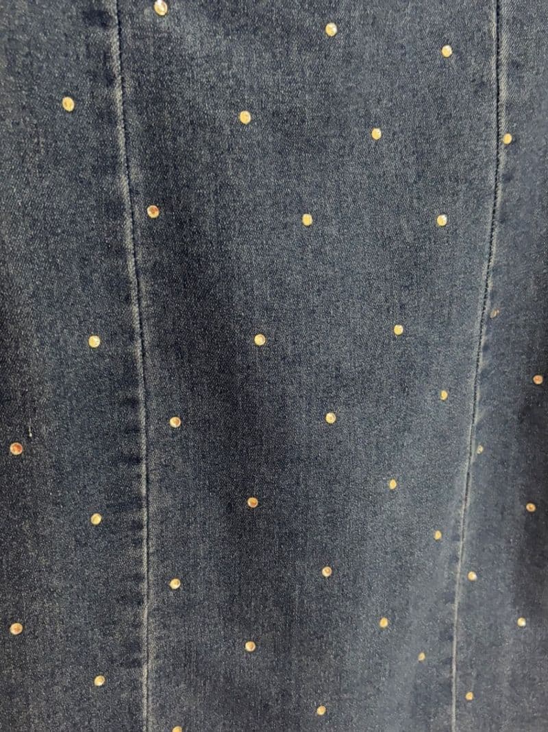 Head & Heels Rhinestone Denim Strapless Mini Dress Medium Wash Blue Size M — photo 1