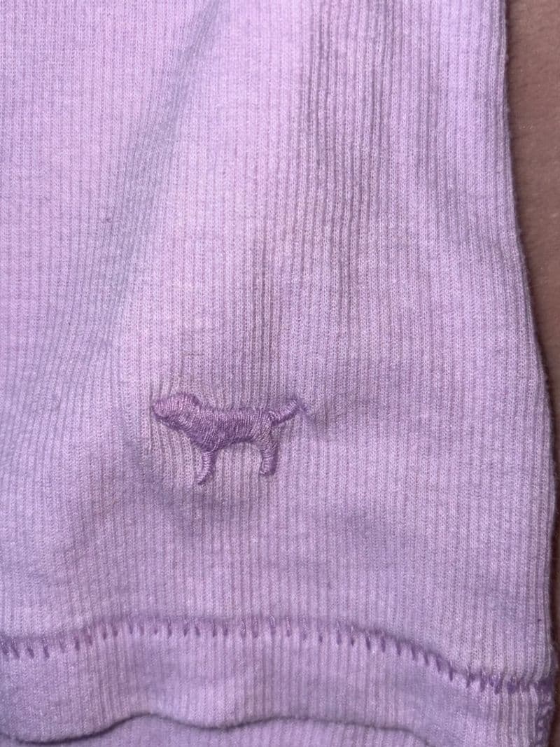 PINK Victoria's Secret Ribbed Racerback Tank Top Lilac Purple XS Sleepwear — photo 1