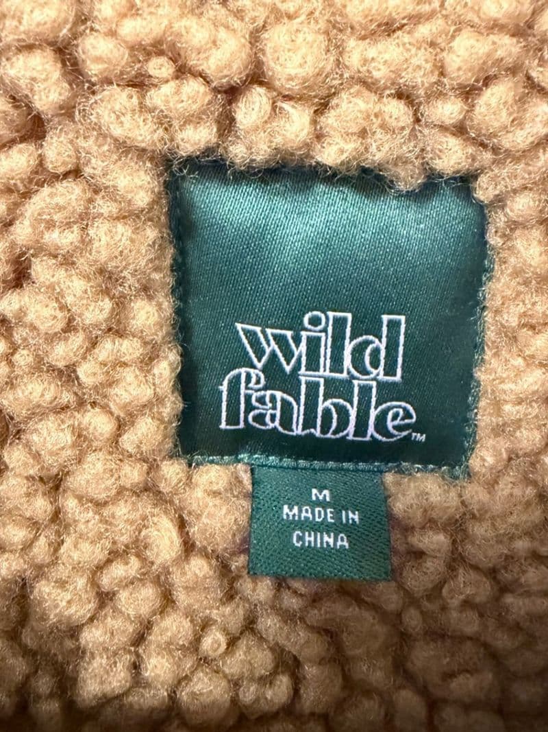 Wild Fable Womens Tan Faux Suede Sherpa Lined Cropped Aviator Jacket Medium — photo 1