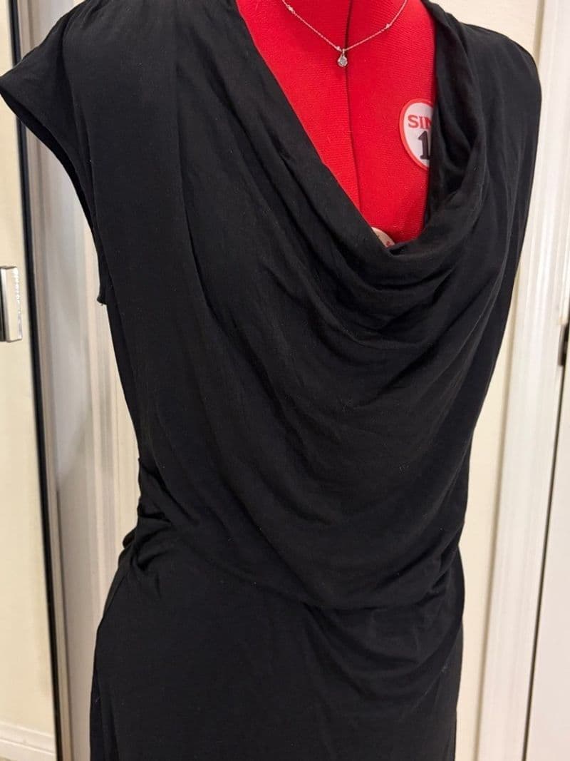 MICHAEL Michael Kors Black Draped Dress — photo 1