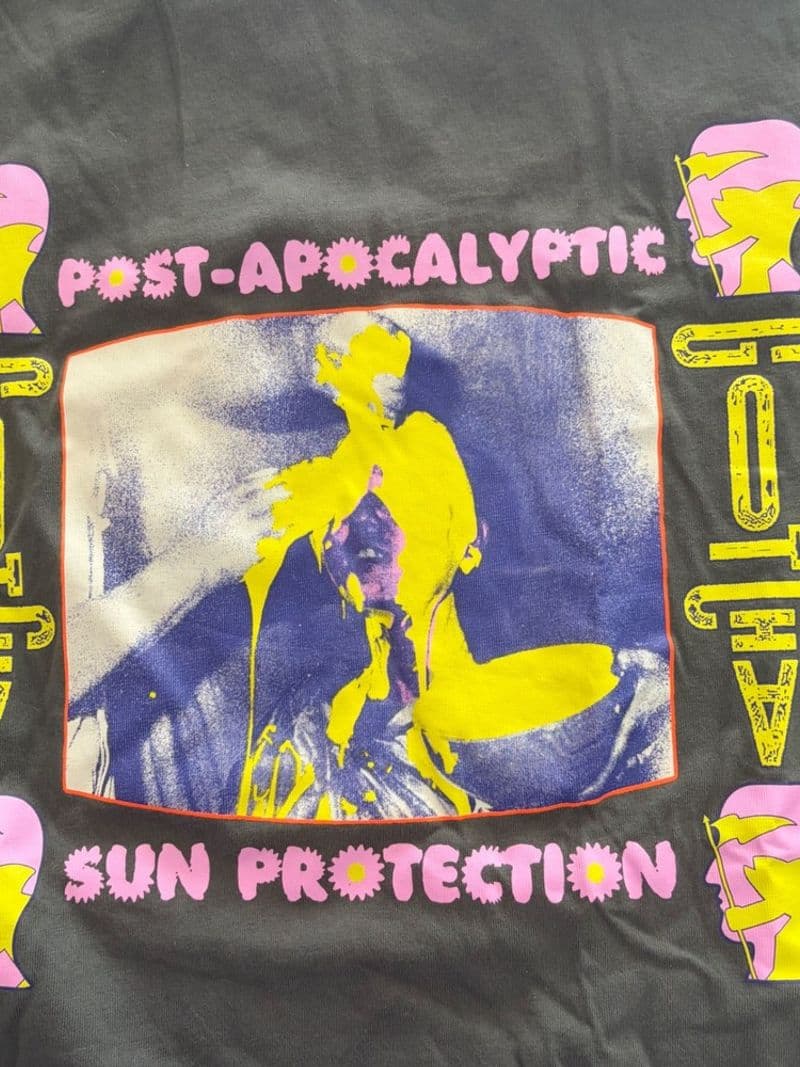 Brain Dead Post-Apocalyptic Sun Protection Long Sleeve Graphic Tee Grey Mens M — photo 1