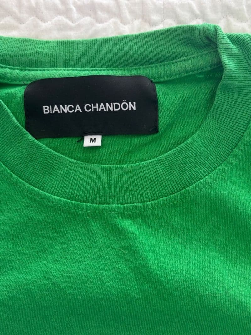 Bianca Chandon Green Love Makes You Do Foolish Things Graphic T-Shirt Mens M — photo 1
