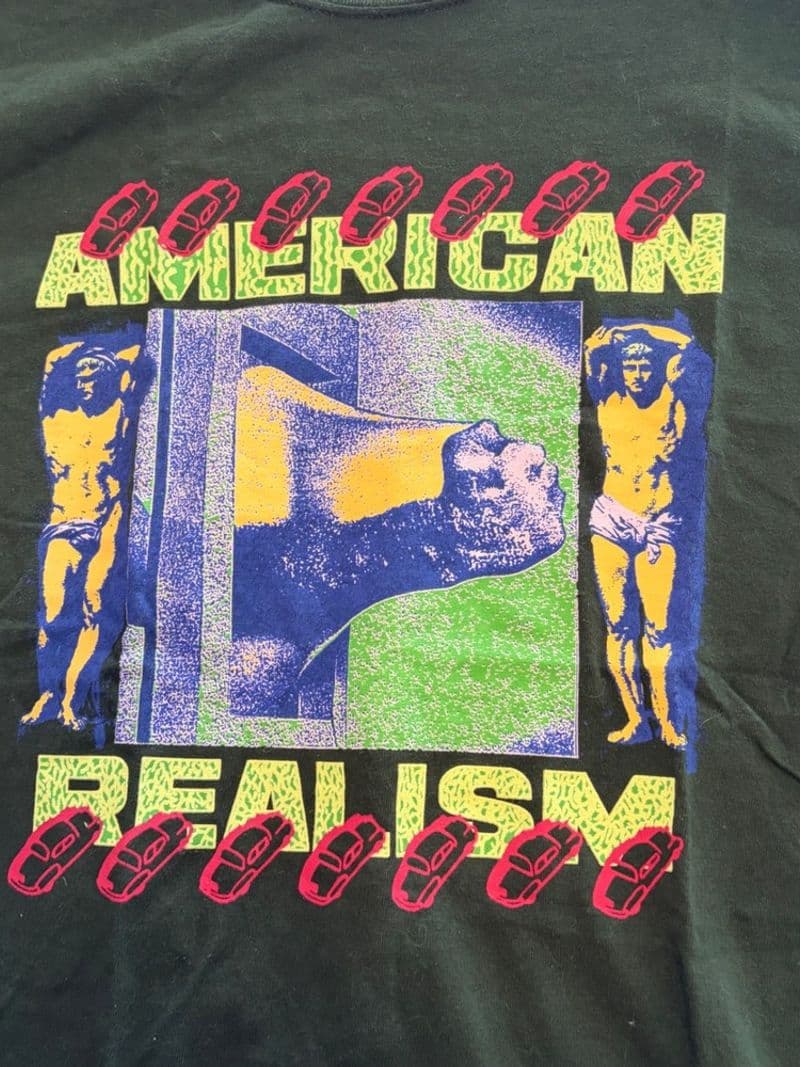 Brain Dead American Realism Graphic T-Shirt Forest Green Mens Small Streetwear — photo 1