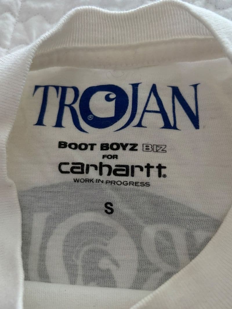 Carhartt WIP xBoot Boyz Biz Trojan Records Reggae Hits Long Sleeve Shirt White S — photo 1